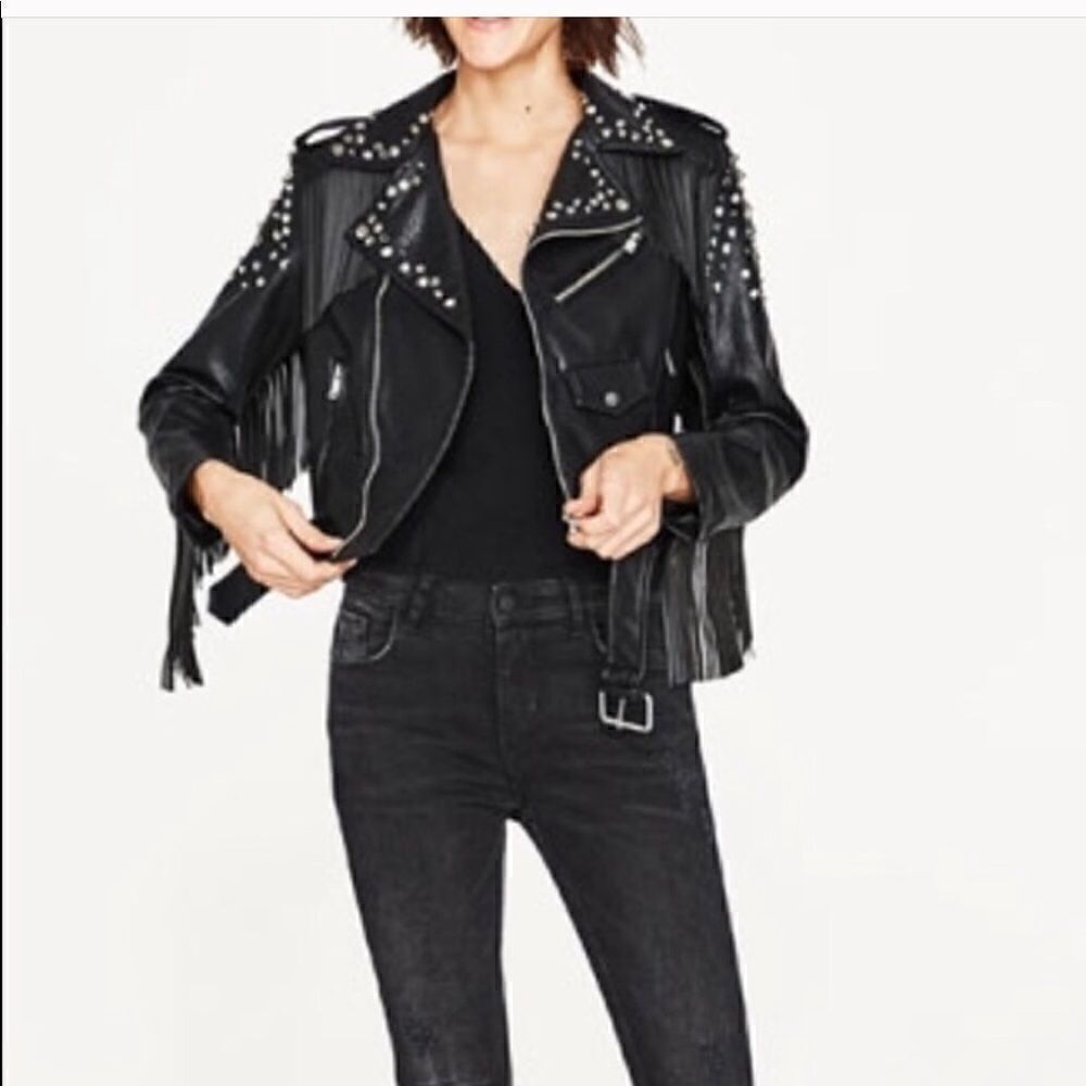HOST PICK! ⛏️ Studded leather fridge Zara Jacket - Picture 4 of 10
